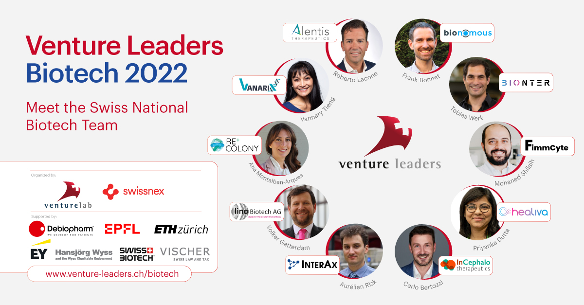 Bionomous is part of the Swiss National Startup Team for Venture Leaders Biotech 2022